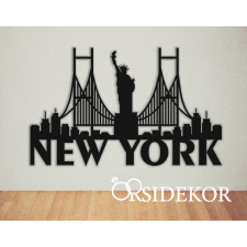 New York falikép fából ajándéktárgy