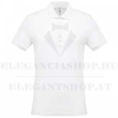  Newsmen férfi piké póló - Fehér