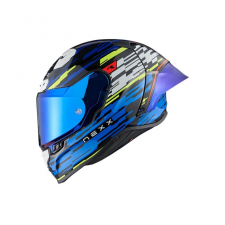 Nexx X.R3R Glitch Racer zárt motoros bukósisak kék-fluo sárga bukósisak