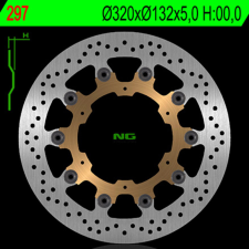NG Brake Disc NG BRAKES Lebegő - 297 egyéb motorkerékpár alkatrész