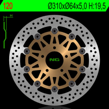 NG Brake Disc NG BRAKES Úszó - 120 egyéb motorkerékpár alkatrész