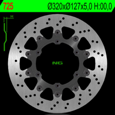 NG Brake Disc NG BRAKES Úszó - 725 egyéb motorkerékpár alkatrész
