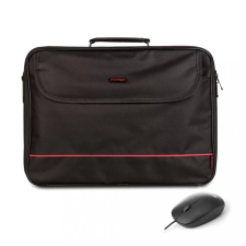 NGS Bureau Kit 15,6" Laptop Táska Vezetékes Optikai egérrel, Fekete számítógéptáska