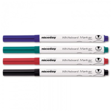 Niceday kerek vékony hegyű 4db-os vegyes színű táblamarker készlet filctoll, marker