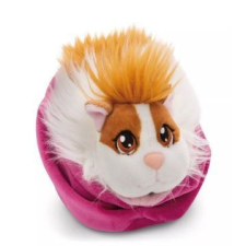 NICI : Fehér tengerimalac plüssfigura rózsaszín kosárban - 12 cm plüssfigura