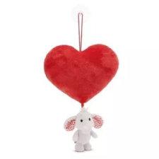 NICI GREEN: Plüss szív elefánt figurával - tapadók, fehér plüssfigura