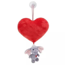 NICI GREEN: Plüss szív elefánt figurával - tapadók, szürke plüssfigura