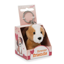 NICI : Kutya plüss kulcstartó Forever Friends feliratú dobozban - 6 cm kulcstartó