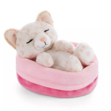 NICI : leopárdmintás plüsscica kosárban - 12 cm plüssfigura