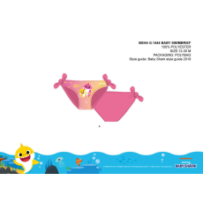 Nickelodeon Baby Shark baba fürdőruha alsó kislányoknak - rózsaszín - 98