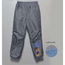 Nickelodeon Mancs őrjárat bélelt vízlepergetős nadrág puha wellsoft bélés szürke 8 év (128 cm)