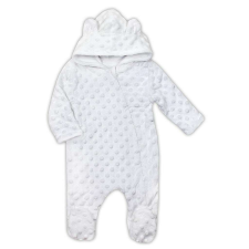 Nicol Baba kezeslábas Minky-ból Nicol Bubbles fehér, vel. 74 (6-9 h) babakabát, overál, bundazsák