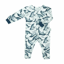 Nicol Pamut Ujjas Rugdalózó - Fehér/Kék Delfin 56 rugdalózó