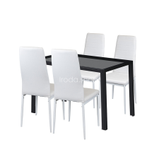  Nicole 4+1 étkező garnitúra fehér bútor