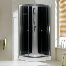  NICOLE black 90x90 zuhanykabin kád, zuhanykabin