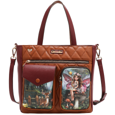  Nicole Lee Női Válltáska -Steppelt  -NK13010- Barna-