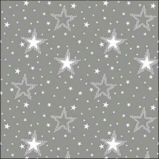 Night sky white/silver papírszalvéta 33x33cm, 20db-os papírárú, csomagoló és tárolóeszköz