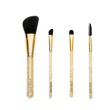 NiiZA Smink ecset szett arany glitter nyéllel 4db smink kiegészítő