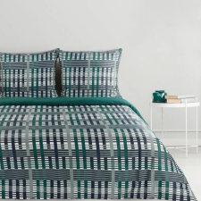  Nika47 pamut-szatén ágyneműhuzat Sötét türkiz 220x200 cm - 70x80 cm 2db lakástextília