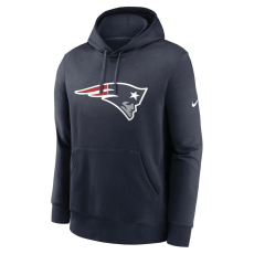 Nike club fleece pullover hoodie - nfl new england patriots pulóver férfi kék m