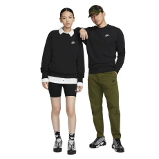 Nike Club Ft Crw blúz BV2666010 férfi Fekete XXL