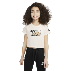 Nike Póló Nike G Nsw Póló Sun Swoosh Crop DQ4376133 Bézs gyerekeknek XS