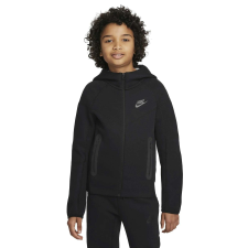 Nike Tech kapucnis pulóver Flc Fz FD3285010 Gyerekeknek, fekete S gyerek pulóver, kardigán