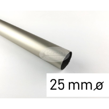 Nikkel-matt színű fém karnisrúd 25 mm átmérőjű - 240 cm karnis, függönyrúd