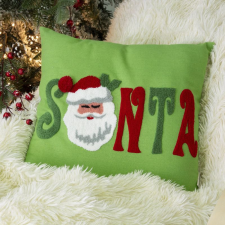  Nikolas karácsonyi párnahuzat Zöld 45x45 cm lakástextília
