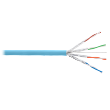 Nikomax Falikábel U/FTP CAT6a LSOH, Dca, 500m, világoskék kábel és adapter