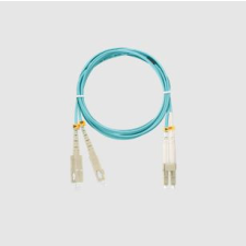 Nikomax Optikai patch kábel SL - LC, MM 50/125, duplex, 3m, aqua kábel és adapter