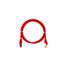 Nikomax Patch kábel S/FTP CAT6a LSOH, Essential Series,  10m, piros kábel és adapter