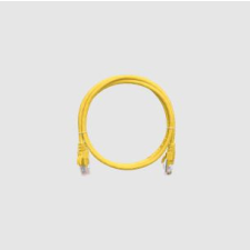 Nikomax Patch kábel S/FTP, CAT6a, LSZH, 0,5m, sárga kábel és adapter