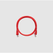 Nikomax Patch kábel S/FTP, CAT6a, LSZH, 2m, piros kábel és adapter
