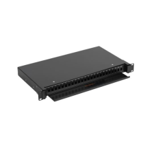 Nikomax Patch Optikai patch panel Simplex, SC/LC 48 port, kihúzható, fekete (NMF-RP24SC-TS-P1-1U-BK) (NMF-RP24SC-TS-P1-1U-BK) asztali számítógép kellék