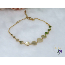  Nila antiallergén bőrbarát  szivecskés  karlánc-18k karkötő