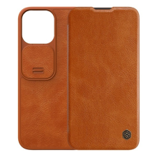 Nillkin Apple iPhone 14 Plus qin pro tok álló, bőr hatású (flip, bankkártya tartó, kamera védelem) barna tok és táska