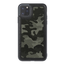 Nillkin CAMO műanyag telefonvédő (bőr hatású. kameravédő. terep minta) FEKETE tok és táska