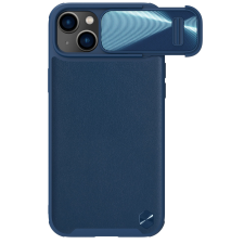 Nillkin CamShield bőr S tok iPhone 14 tok kamerával kék tok és táska