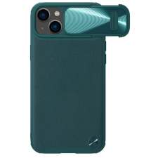 Nillkin CamShield bőr S tok iPhone 14 tok kameravédővel zöld tok és táska
