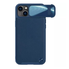 Nillkin CAMSHIELD LEATHER műanyag telefonvédő (ütésállóság, ECO bőr hatású, kameravédő) SÖTÉTKÉK tok és táska