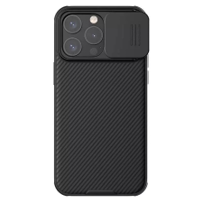 Nillkin CamShield Pro Magnetic hátlap csúsztatható kameravédelem iPhone 15 Pro Max fekete tok és táska