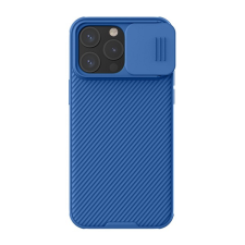 Nillkin CAMSHIELD PRO MAGNETIC műanyag telefonvédő (közepesen ütésálló, kamera védelem, fémlemez, csíkos) SÖTÉTKÉK Apple iPhone 15 Pro Max tok és táska