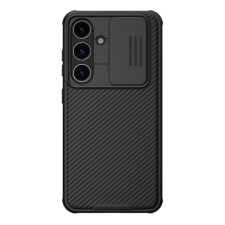 Nillkin CAMSHIELD PRO műanyag telefonvédő (szilikon keret, ütésállóság, kameravédő, csíkos) FEKETE tok és táska