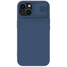 Nillkin CamShield Silky szilikon tok iPhone 15 Plus készülékhez kamerafedéllel - sötétkék tok és táska