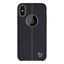 Nillkin ENGLON műanyag telefonvédő (bőr hatású, varrás minta, logó kivágás) FEKETE tok és táska