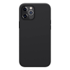 Nillkin FLEX PURE szilikon telefonvédő (ultravékony, környezetbarát, mikrofiber plüss belső, matt) FEKETE [Apple iPhone 12 Pro Max] (5996591004952)