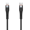 Nillkin FlowSpeed USB Type-C apa - Lightning apa Adat és töltő kábel - Fekete