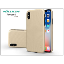 Nillkin Frosted Shield Apple iPhone X hátlap képernyővédő fóliával aranyszínű (NL146280) (146280) tok és táska