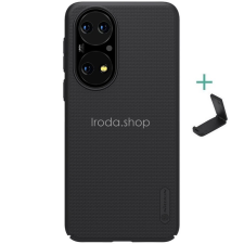 Nillkin Huawei P50 / P50E, Műanyag hátlap védőtok, stand, Nillkin Super Frosted, fekete tok és táska